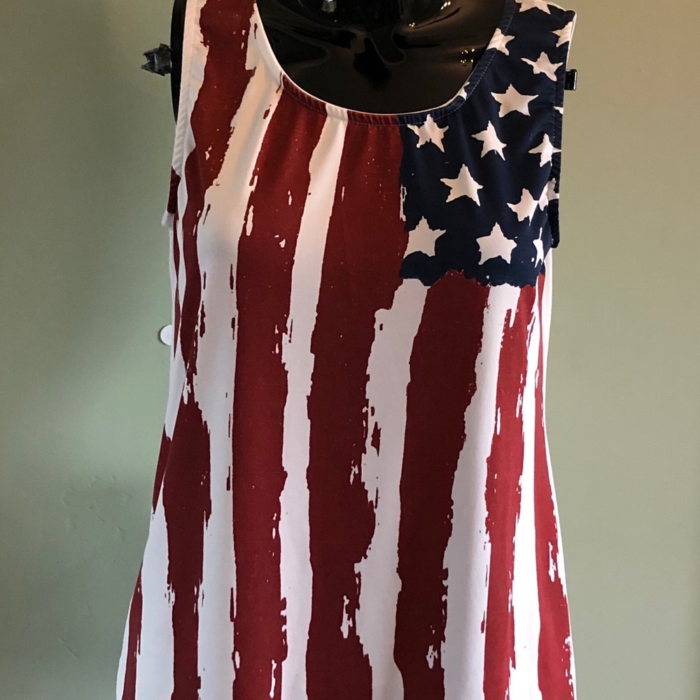 American flag tank top